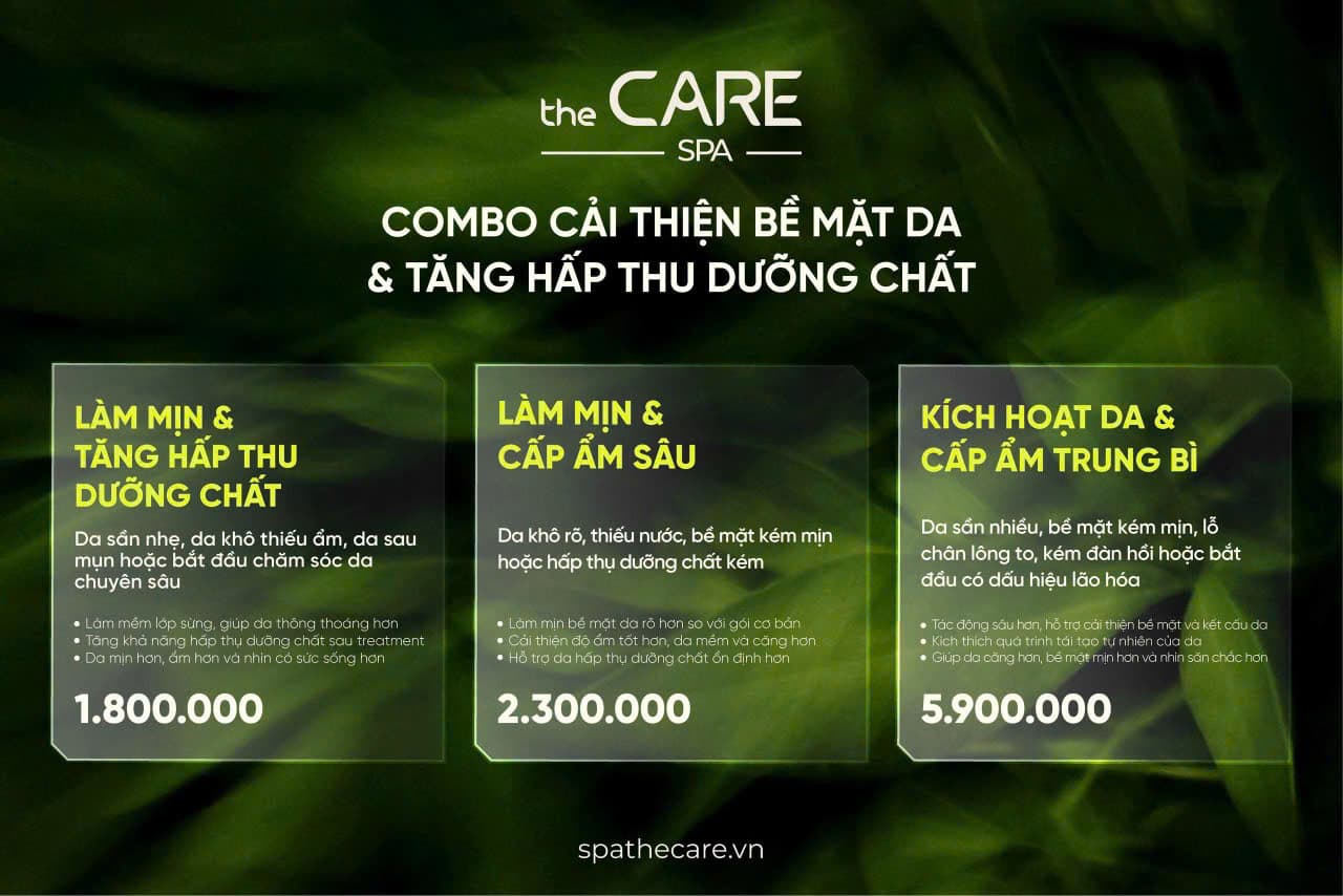 Bảng giá dịch vụ Spa The Care — trang 6